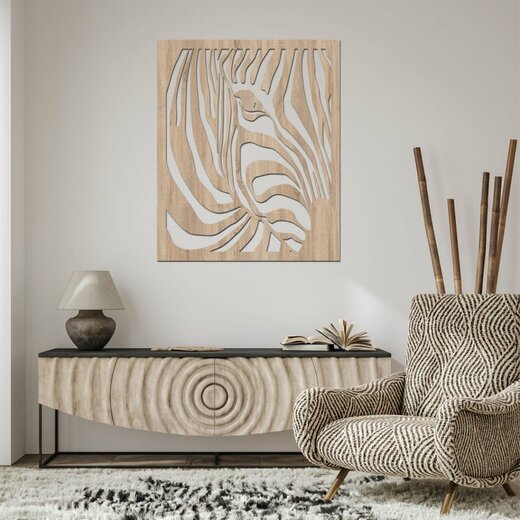 Dekorace Zebra - dekor světlý dub